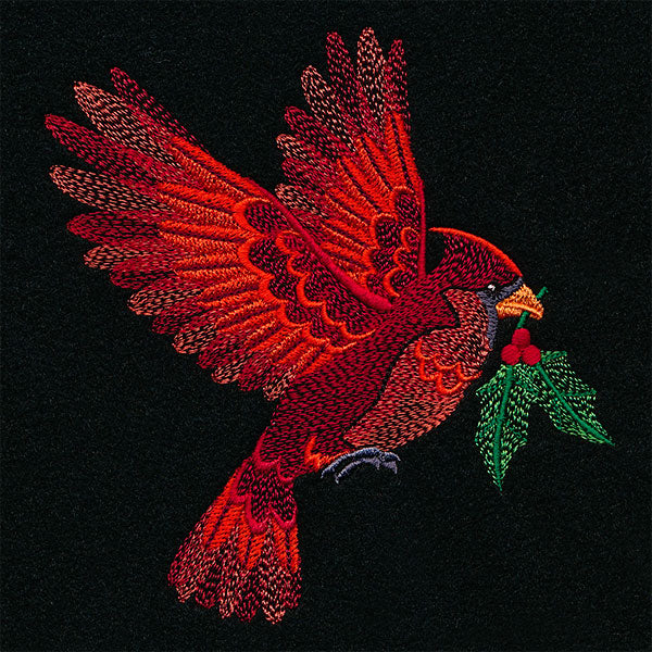 Sprigs of Holly Christmas Cardinal - Image 3