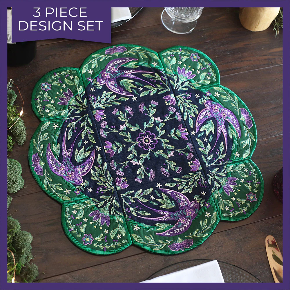 Spring Swallow Table Center Set (Applique) - Image 14