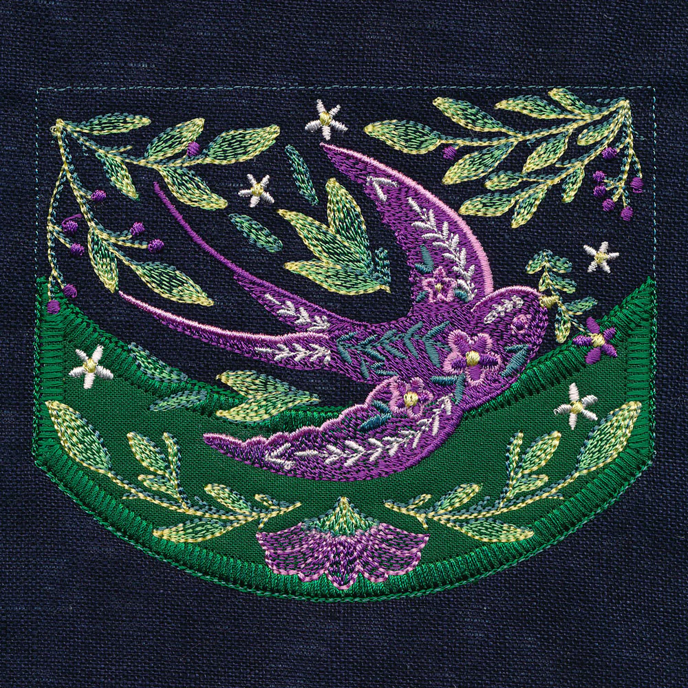 Spring Swallow Table Center Set (Applique) - Image 21