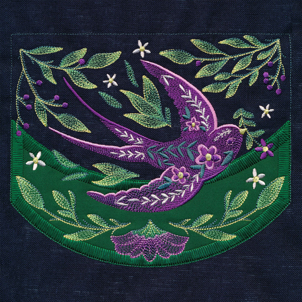 Spring Swallow Table Center Set (Applique) - Image 8