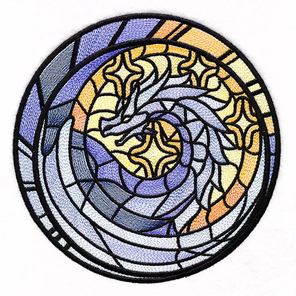 Stained Glass Medallion Dragon - Image 3