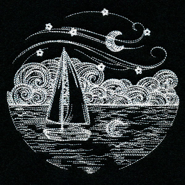 Starry Night Ocean Scene - Image 3