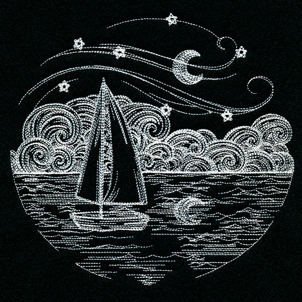 Starry Night Ocean Scene - Image 4