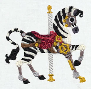 Steampunk Carousel - Zebra - Image 3