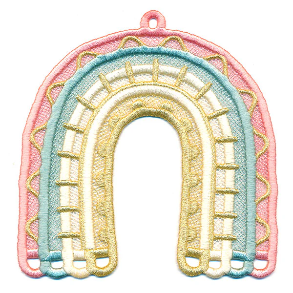 Sunny and Bright Rainbow Ornament (Lace) - Image 2