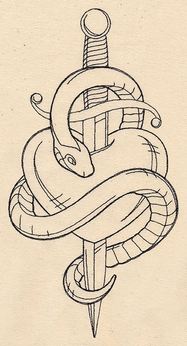 Thread Tattoos - Snake and Dagger - Image 4