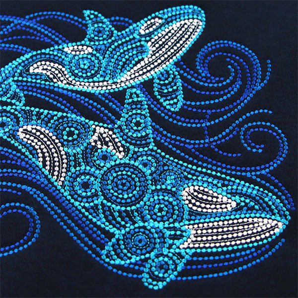 Under the Ocean Blue Mosaic Orcas - Image 4