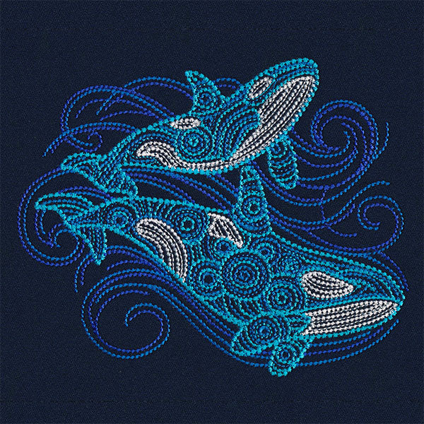 Under the Ocean Blue Mosaic Orcas - Image 5