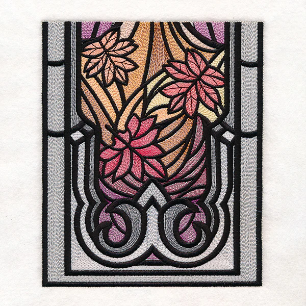 Stained Glass Fall Cathedral Scene - Image 7