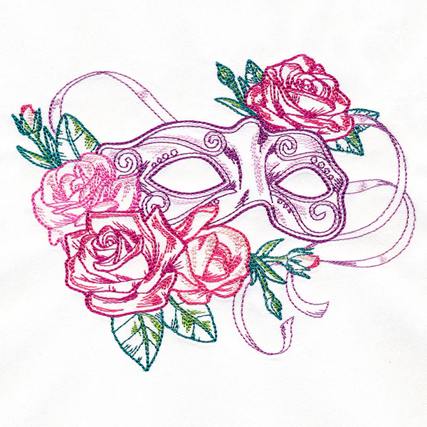 Venetian Carnival Mask in Bloom - Image 3