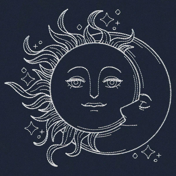 Vintage Celestial - Sun and Moon - Image 3