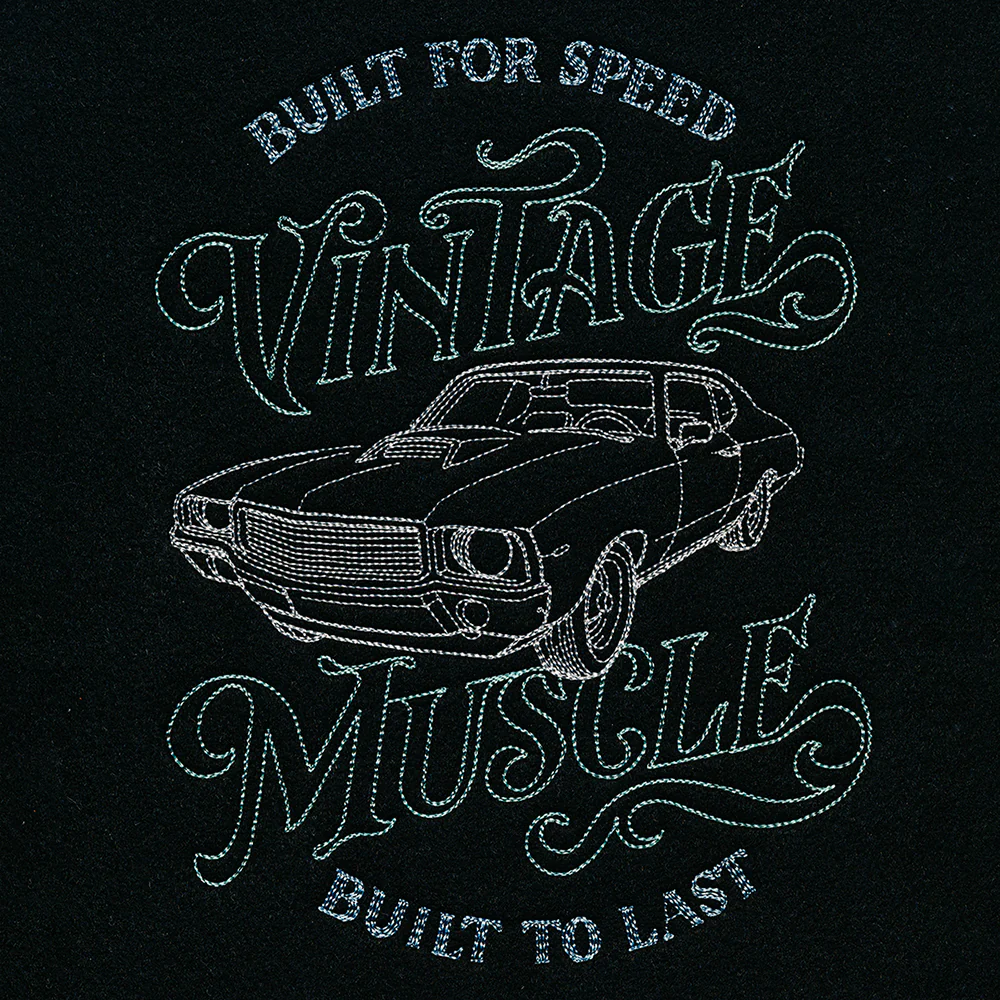 Vintage Muscle Car Etching