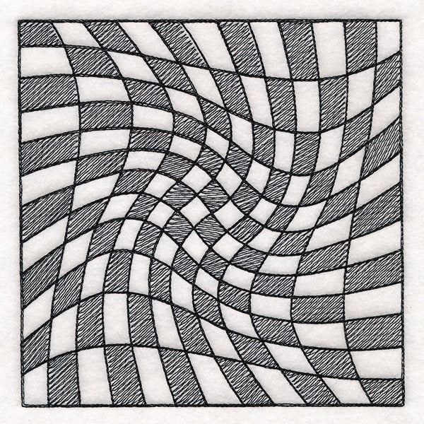 Warped Checker Board Optical Illusion Square 1 - Image 5