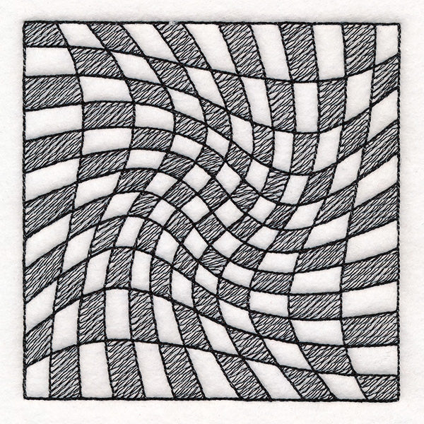 Warped Checker Board Optical Illusion Square 1 - Image 7