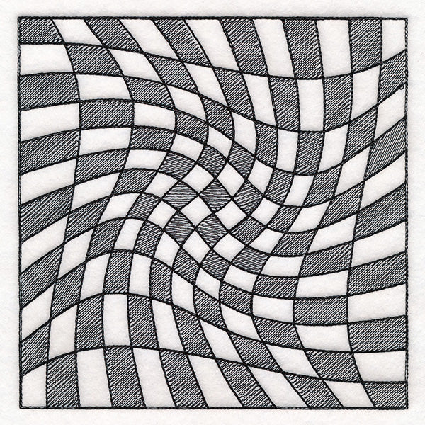 Warped Checker Board Optical Illusion Square 1 - Image 9