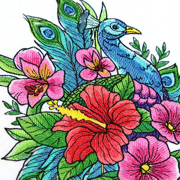 Wild Peacock in Flowers - Image 8