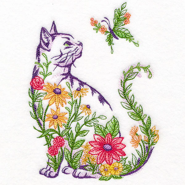 Wildflower Cat and Butterfly - Image 3