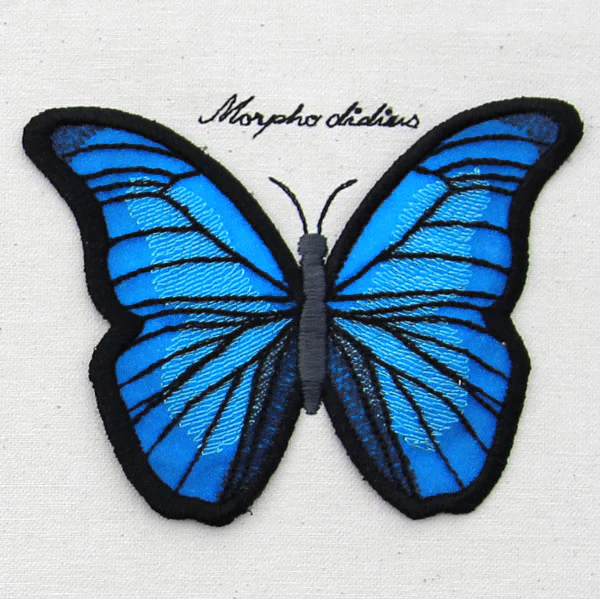 Winged Curiosities - Blue Morpho (3D Applique) - Image 4