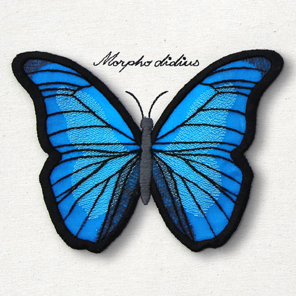 Winged Curiosities - Blue Morpho (3D Applique) - Image 9