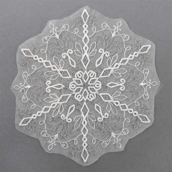 Winter Snowflake Doily (Freestanding Organza) - Image 3