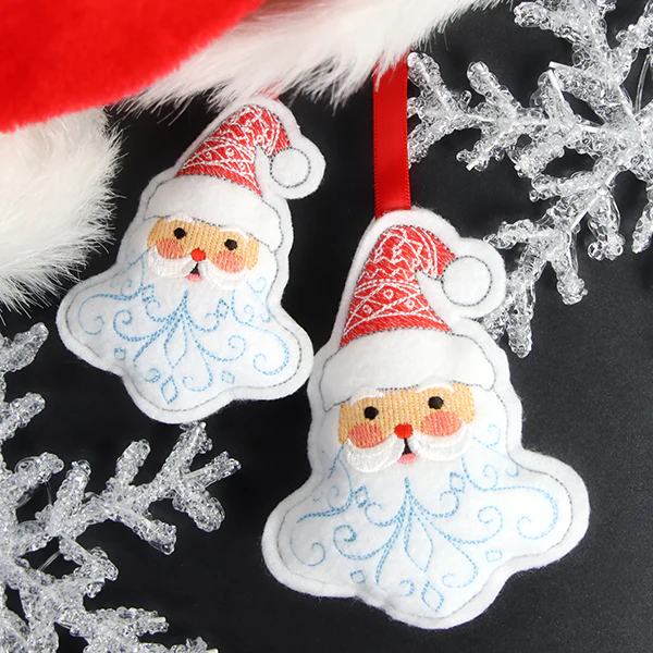 Wintertime Santa Ornament (In-the-Hoop) - Image 2