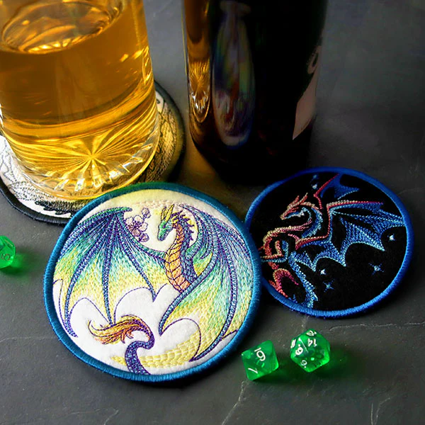 Yin Yang Dragons Coaster (In-the-Hoop) - Image 4
