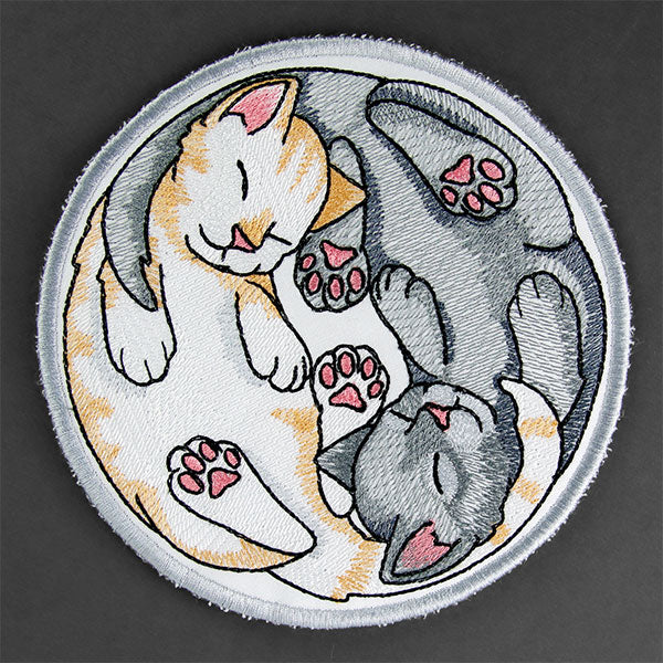 Yin Yang Sleeping Cats Coaster (In-the-Hoop) - Image 2