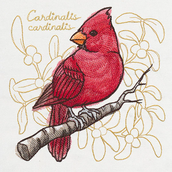 Yuletide Medley - Painted Cardinal - Image 2