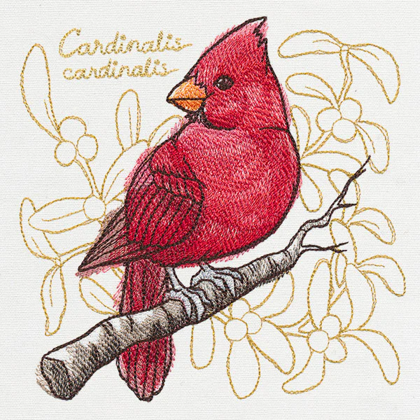 Yuletide Medley - Painted Cardinal - Image 3
