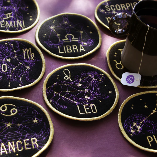 Zodiac Constellations Coaster - Libra (In-the-Hoop) - Image 6